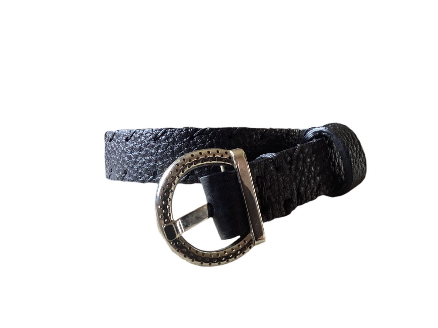 Cintura artigianale in pelle bottalata e fodera cuoio.