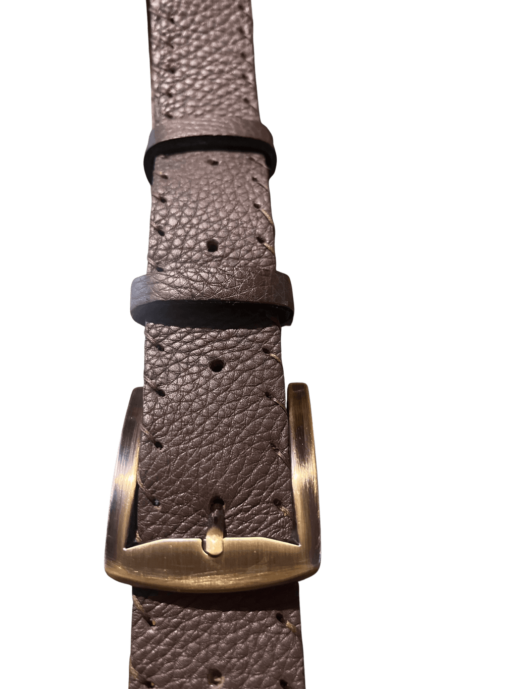Cintura testa di moro bottalata in pelle con fibbia in metallo per un look elegante e artigianale