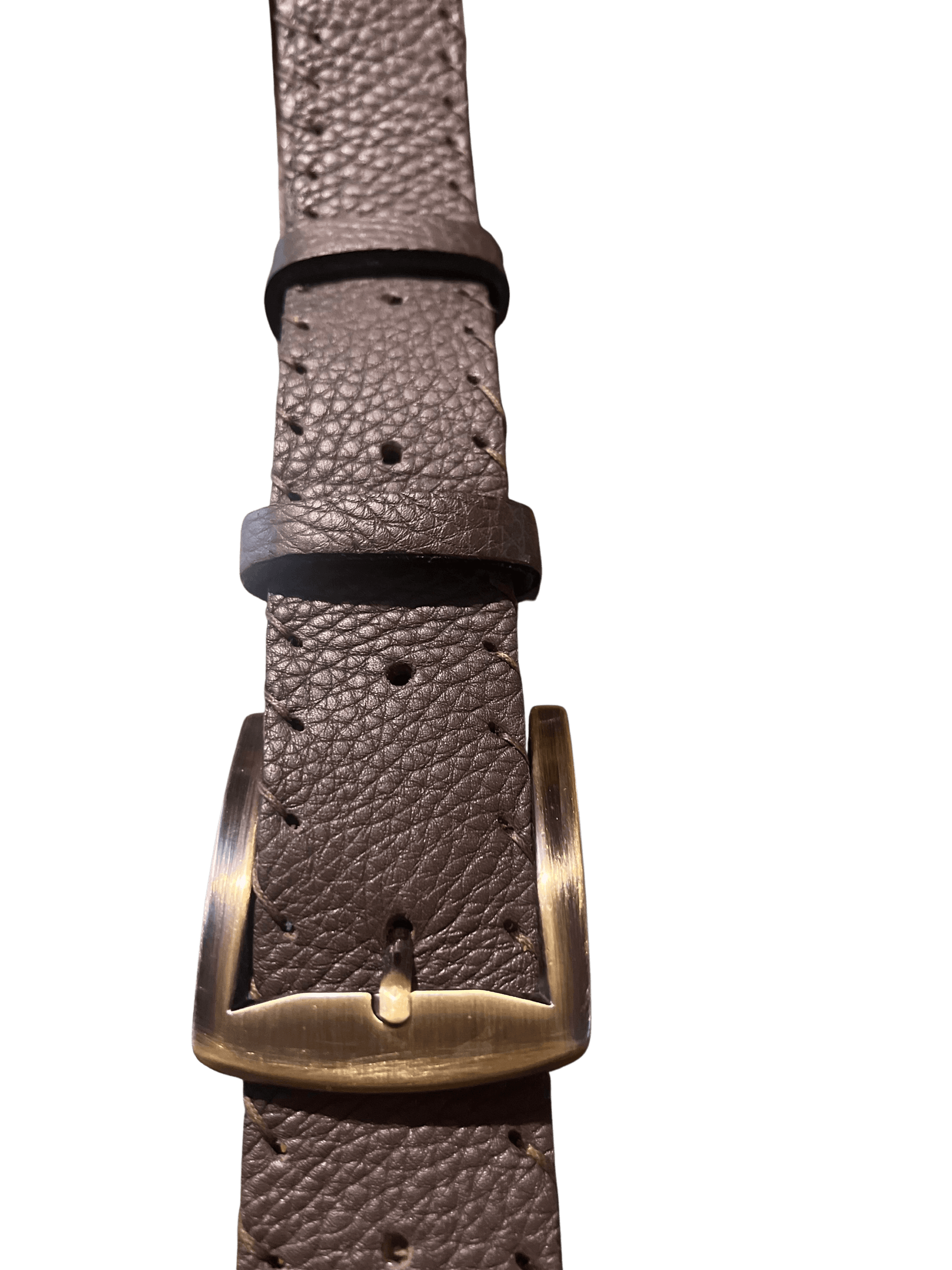 Cintura testa di moro bottalata in pelle con fibbia in metallo per un look elegante e artigianale