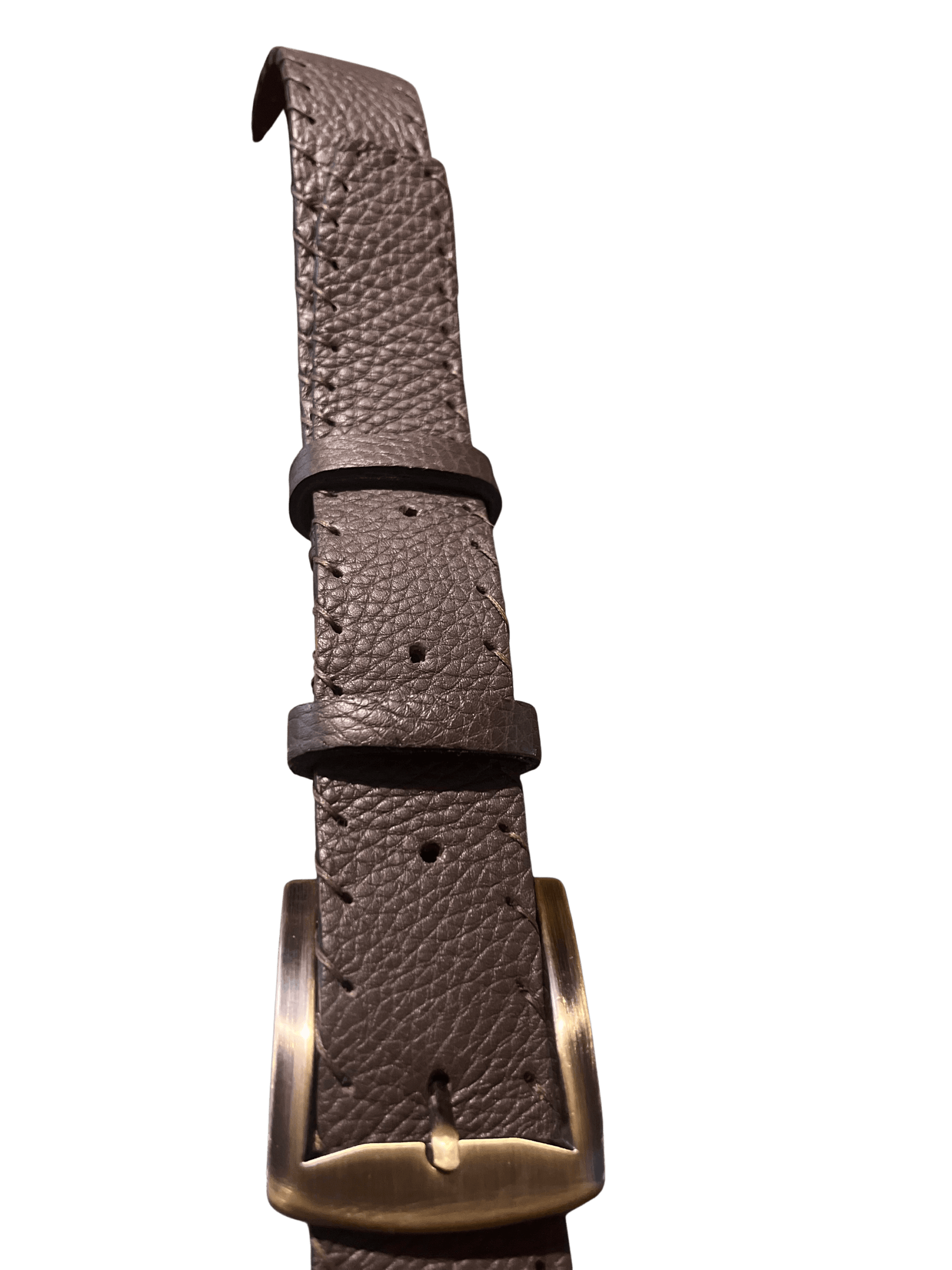 Cintura testa di moro bottalata in pelle con fibbia in metallo elegante e dettagli artigianali